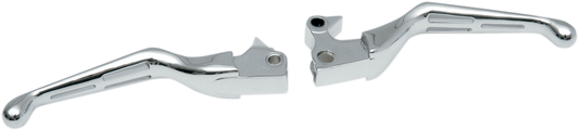 Drag Specialties Slotted Wide Blade Lever Set Chrome 0610-0632
