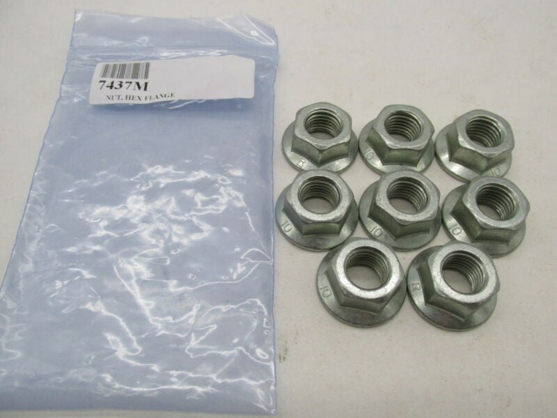 Lot of 8 Harley Davidson Genuine NOS Axle Flange Nuts 7437M