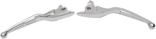 Drag Specialties Slotted Wide Blade Lever Set Chrome 0610-1955