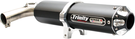 TRINITY RACING Stage 5 Slip On Mufflers Black TR-4158S-BK