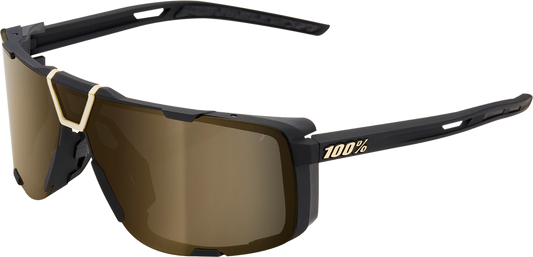 100% Eastcraft Sunglasses Soft Tact Black - Soft Gold Mirror 61045-258-01
