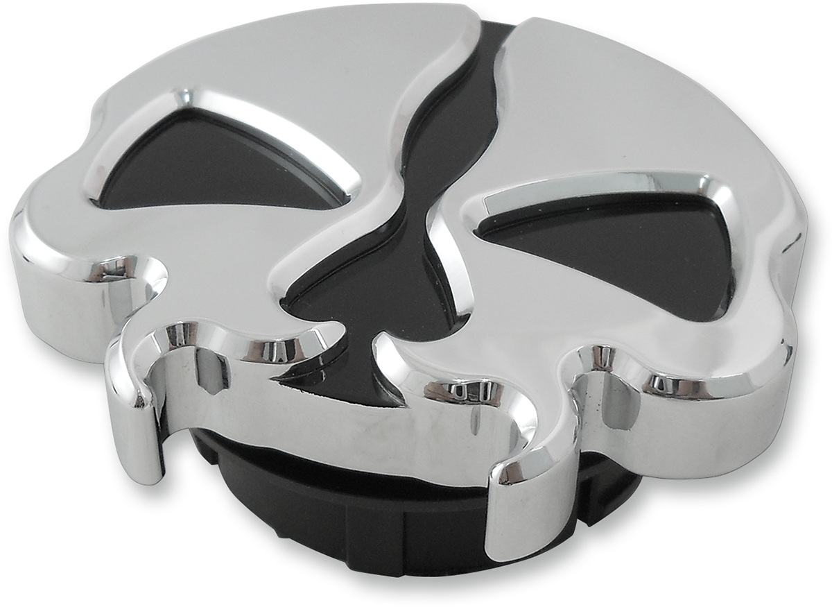 Drag Specialties Split Skulls Dummy Gas Caps Chrome 0703-0789