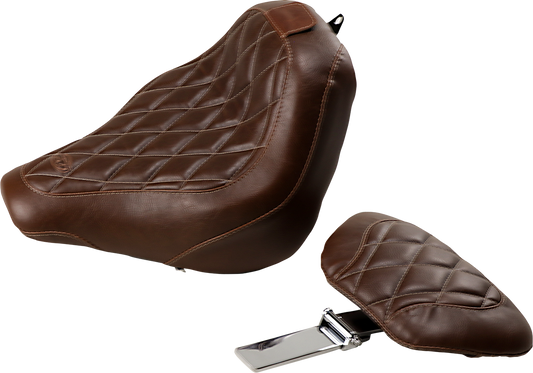 Mustang Wide Tripper Solo Seat Brown Diamond 83031