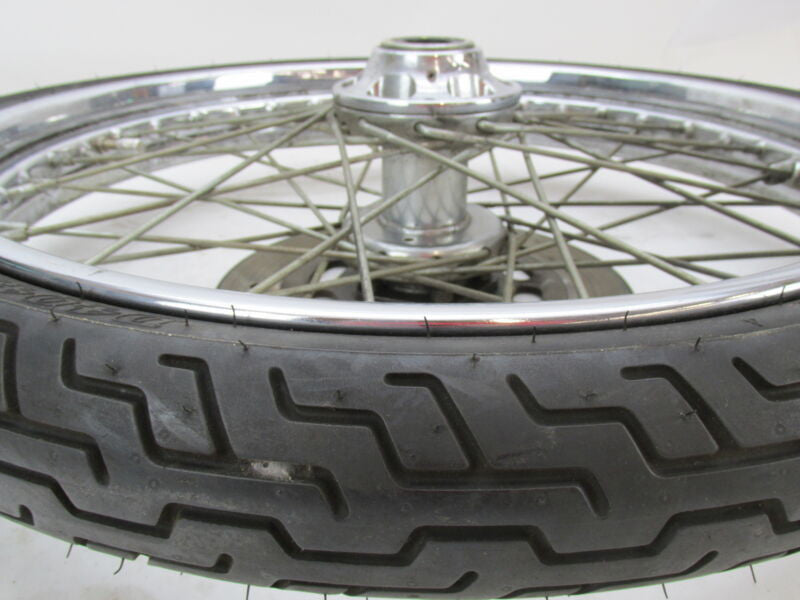 Harley Davidson 21 X 2.5 Front Chrome Wheel & Tire w/ Single Disc 44138-83A