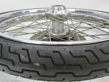 Harley Davidson 21 X 2.5 Front Chrome Wheel & Tire w/ Single Disc 44138-83A