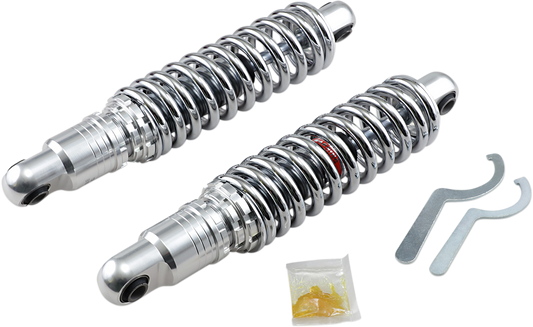 Drag Specialties Premium Ride-Height Adjustable Shocks 1310-1667 Chrome
