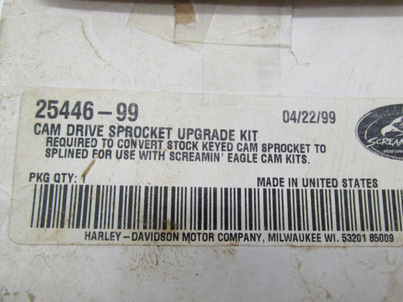 Harley Genuine NOS Screamin Eagle Cam Drive Sprocket Upgrade Kit 25446-99