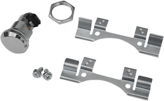 Drag Specialties Push-Button Fuel Door Latch Chrome 0703-0631