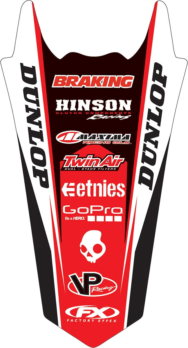 Factory Effex Rear Fender Graphic Kits Red 17-32304