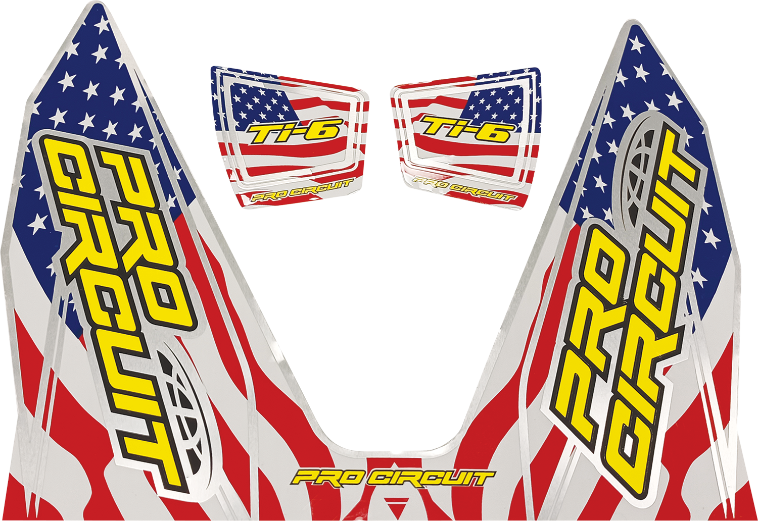 Pro Circuit Ti-6 Exhaust Decals Stars and Stripes DC22TI6-SS