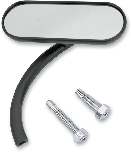 Arlen Ness Micro Mirrors Black Mini Oval, Right 13-413