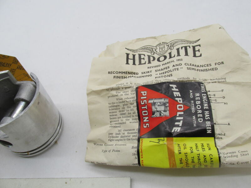 Harley Davidson Aermacchi Hepolite Heplex NOS 2.3/8" Piston 11922