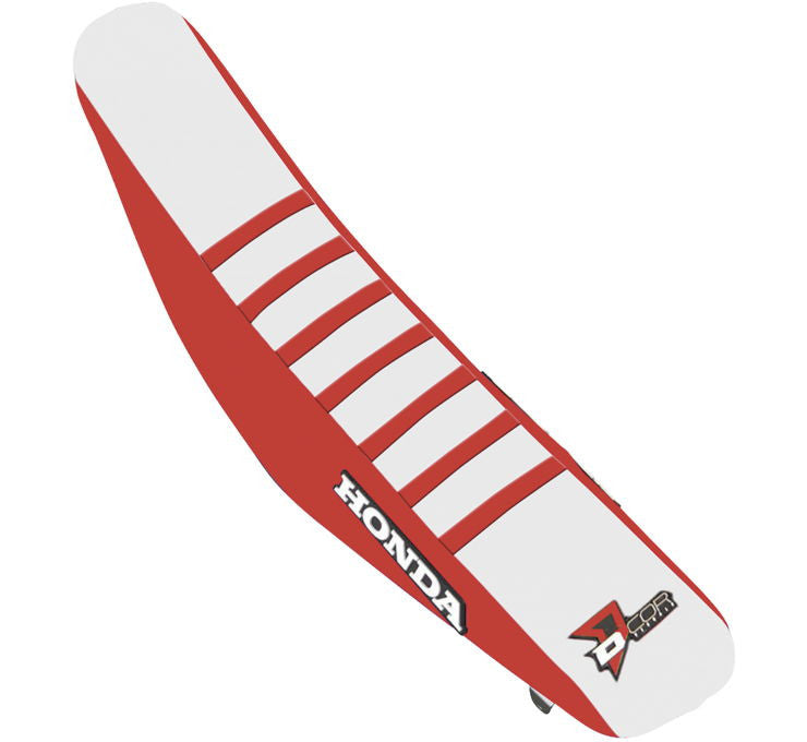 D'COR Factory Reinforced Seat Covers Red/White, Red Ribs 30-10-464