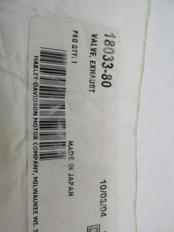 Harley Davidson Genuine NOS Ironhead 1958-85  Exhaust Valve 18033-80
