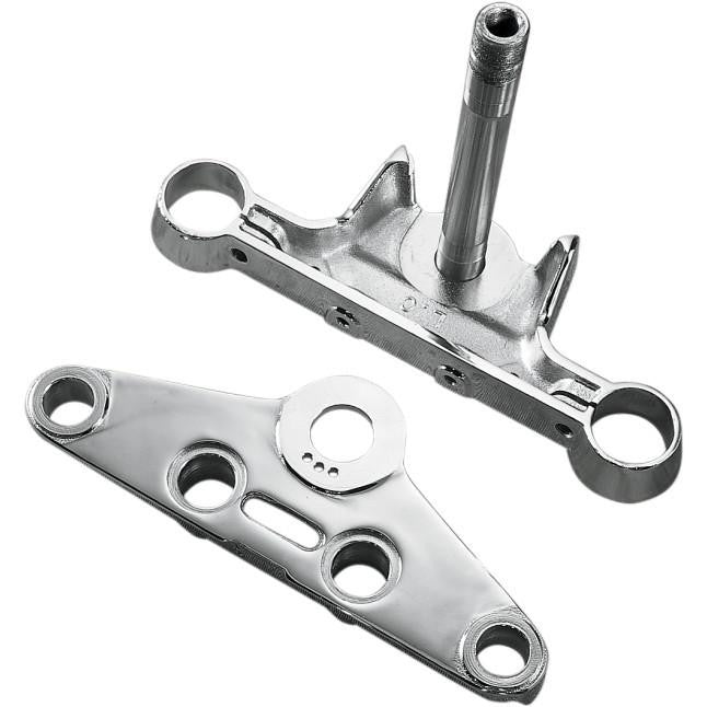 Drag Specialties FL-Style Triple Tree without Mounts for Stock Headlight Nace...