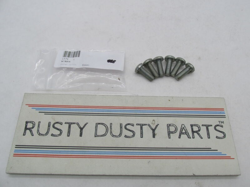 Lot of 6 Harley Davidson Genuine NOS Chrome Panhead Screws 1374