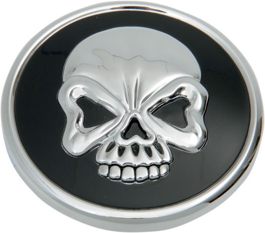 Drag Specialties Skull Gas Caps W/Screw In Caps Vented Chrome 0703-0523