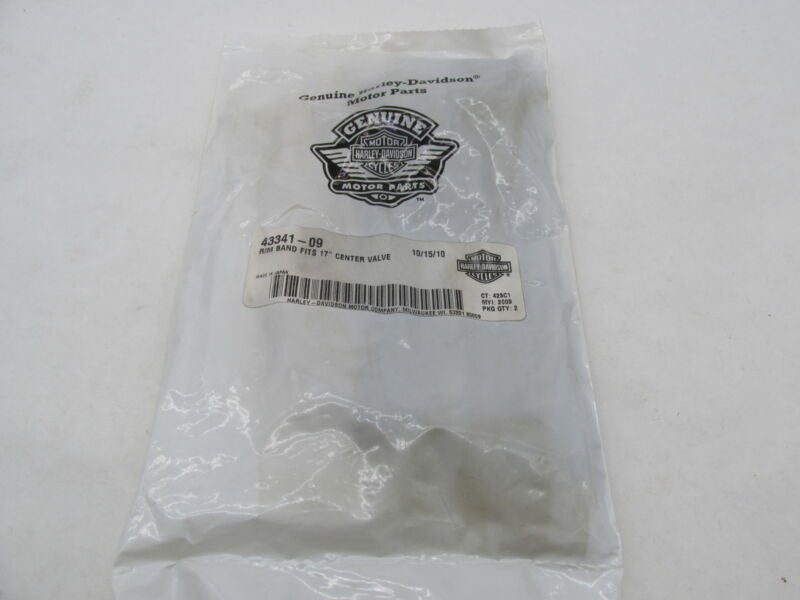 Lot of 2 Harley Davidson Genuine NOS Center Valve 17" Rim Strips Bands 43341-09
