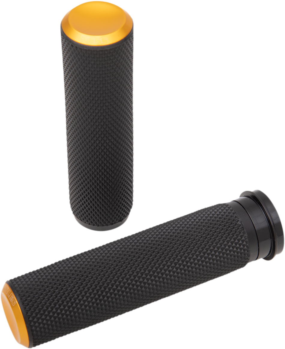 Arlen Ness TBW Fusion Series Grips Gold Knurled 07-347