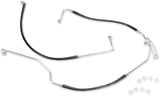 Drag Specialties Standard Length Rear Stainless Steel Brake Line Kit 1741-2943