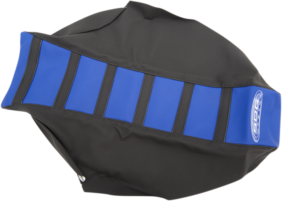 SDG 6-Rib Gripper Seat Covers Black Cover Blue Top 95945KBK