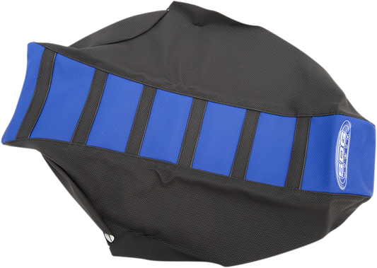 SDG 6-Rib Gripper Seat Covers Black Cover Blue Top 95945KBK