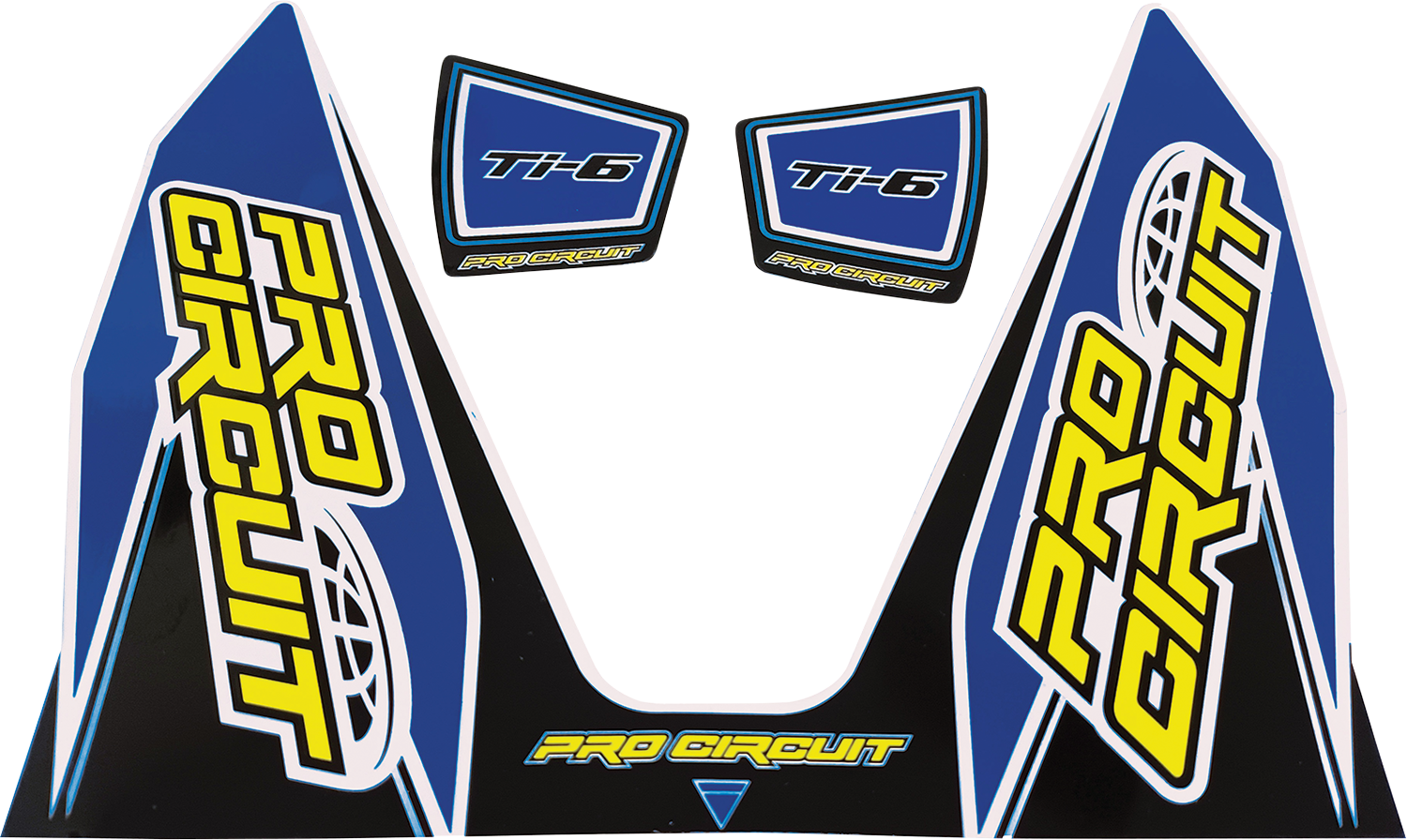 Pro Circuit Ti-6 Exhaust Decals Dark Blue DC22TI6-DB