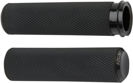 Arlen Ness Fly-By-Wire Fusion Series Grips Black Knurled 07-327