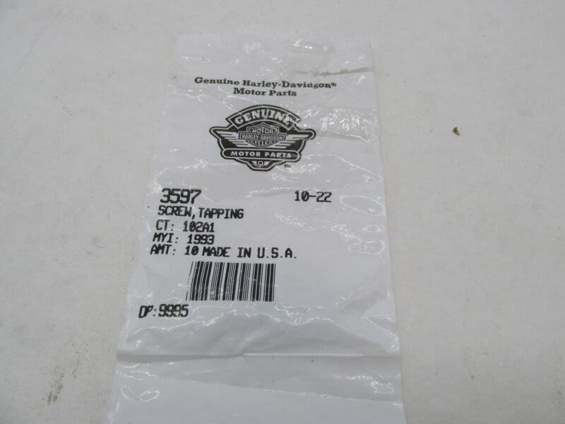 Lot of 3 Harley Davidson Genuine NOS 6-32 Torx Pan Tapping Screws 3597