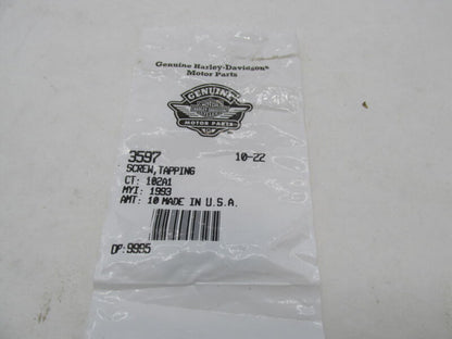 Lot of 3 Harley Davidson Genuine NOS 6-32 Torx Pan Tapping Screws 3597