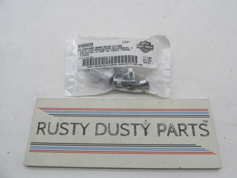 Harley Davidson Genuine NOS Brake Rotor Hardware Kit 91800029