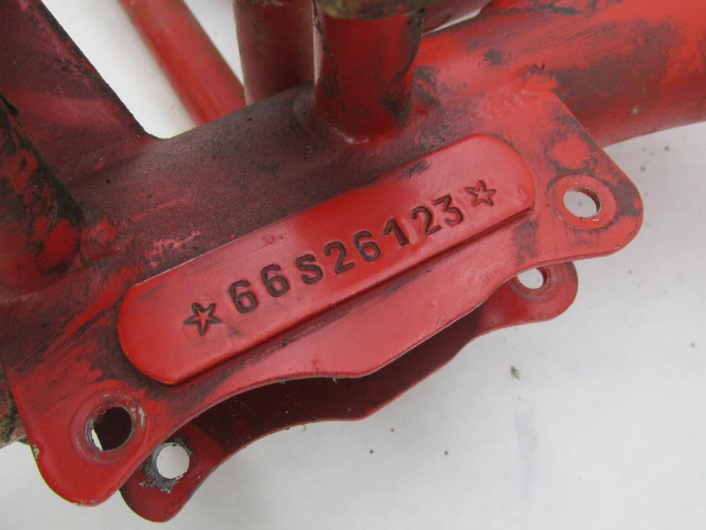 Harley Aermacchi 1966 M50S Red Frame w/ Rear Shocks Swingarm, Fender &