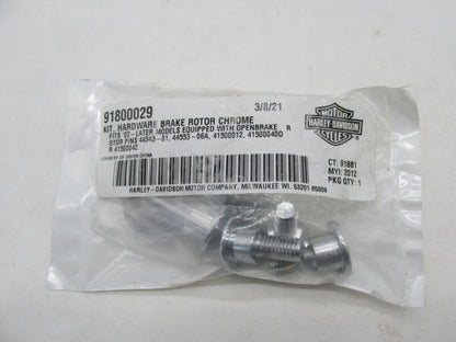 Harley Davidson Genuine NOS Brake Rotor Hardware Kit 91800029