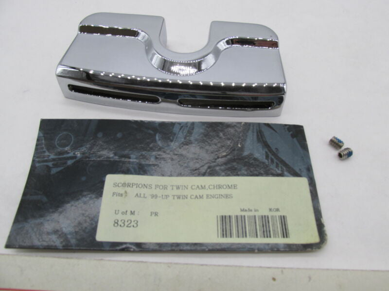 Harley Kuryakn NOS Chrome Scorpion Spark Plug/Head Bolt Covers 99+ TC 8323
