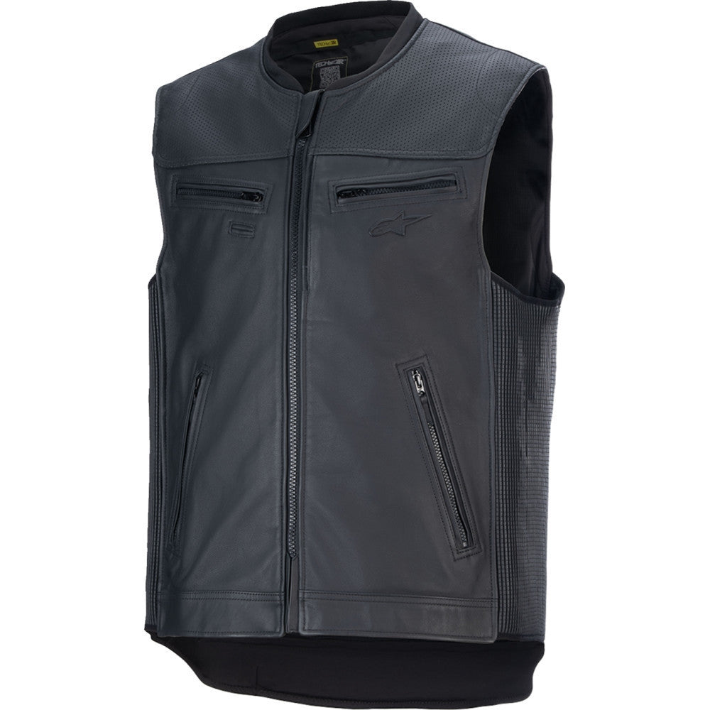Alpinestars Leather Tech-Air 3 System Vests Black Md 6500124-10-M