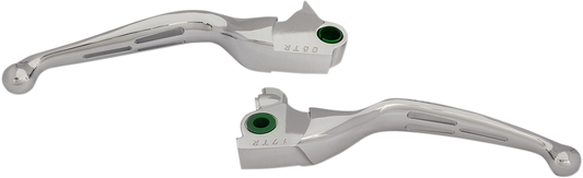 Drag Specialties Slotted Wide Blade Lever Set Chrome 0610-1980