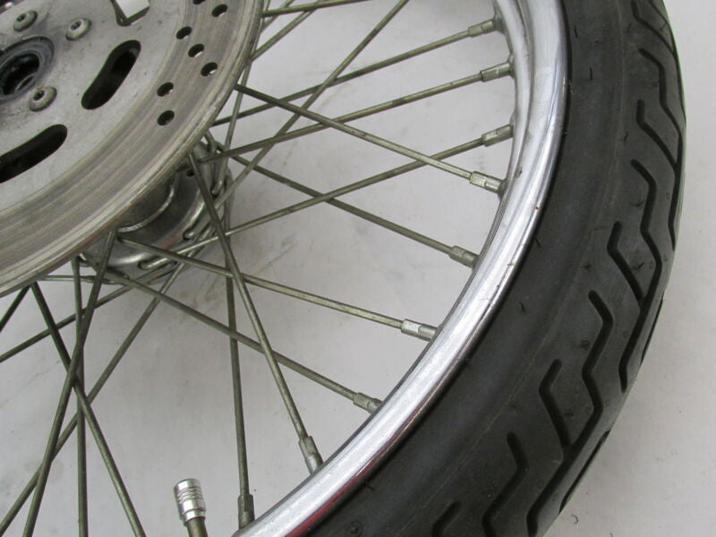 Harley Davidson 21 X 2.5 Front Chrome Wheel & Tire w/ Single Disc 44138-83A