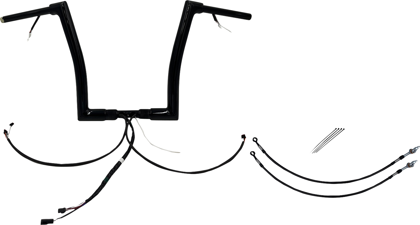 Fat Baggers, Inc. Plug & Play EZ Install 1-1/2" Flat Top Handlebar Kit 602314-B