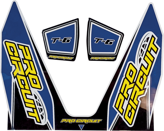 Pro Circuit T-6 Exhaust Decals Dark Blue D22T6-DB