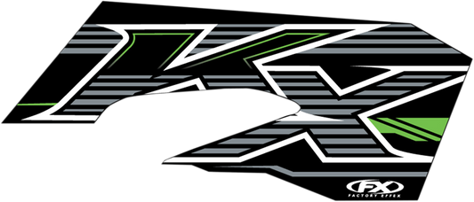 Factory Effex OEM Shroud and Tank Graphics Black Green 22-05132