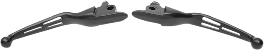Drag Specialties Slotted Wide Blade Lever Set Matte Black 0610-1956