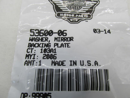 Harley Davidson Genuine Black Mirror Backing Plate Washer 53600-06