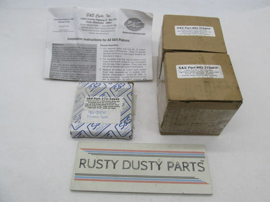 Set of S&S Cycle 3-3/16" +.040 Harley 1972-85 Sportster Pistons & Rings 92-3704 