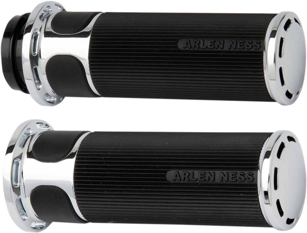 Arlen Ness Cable Style Fusion Series Grips Chrome Slot Track 07-300