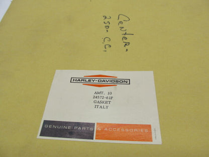 Lot of 10 Harley Davidson Aermacchi 1961-68 Crankcase Gaskets 24572-61P