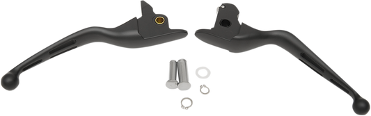 Drag Specialties Slotted Wide Blade Lever Set Black 0610-0793