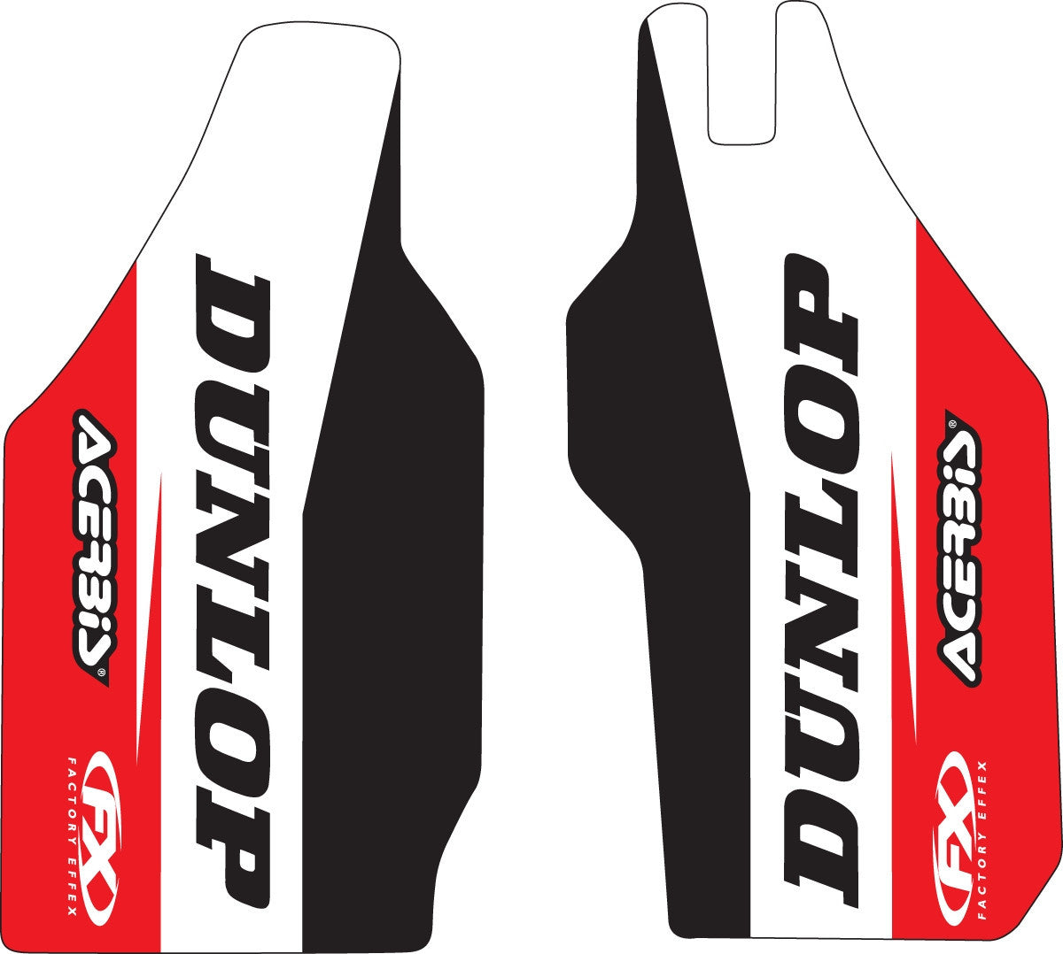 Factory Effex Lower Fork Guard Graphics Red 17-40360