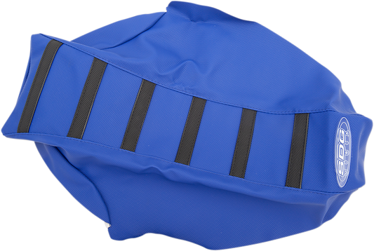 SDG 6-Rib Gripper Seat Covers Black Ribs Blue Cover 95945KBB