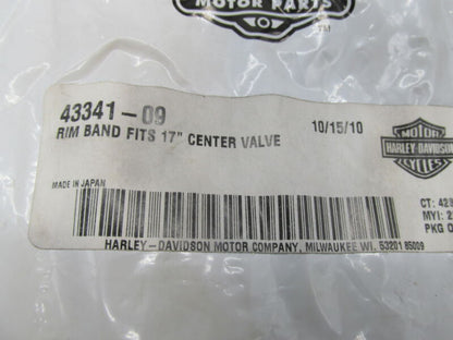 Lot of 2 Harley Davidson Genuine NOS Center Valve 17" Rim Strips Bands 43341-09
