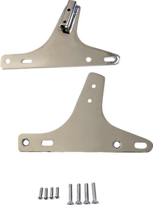 Drag Specialties Sissy Bar Side Plates Chrome 1504-0122